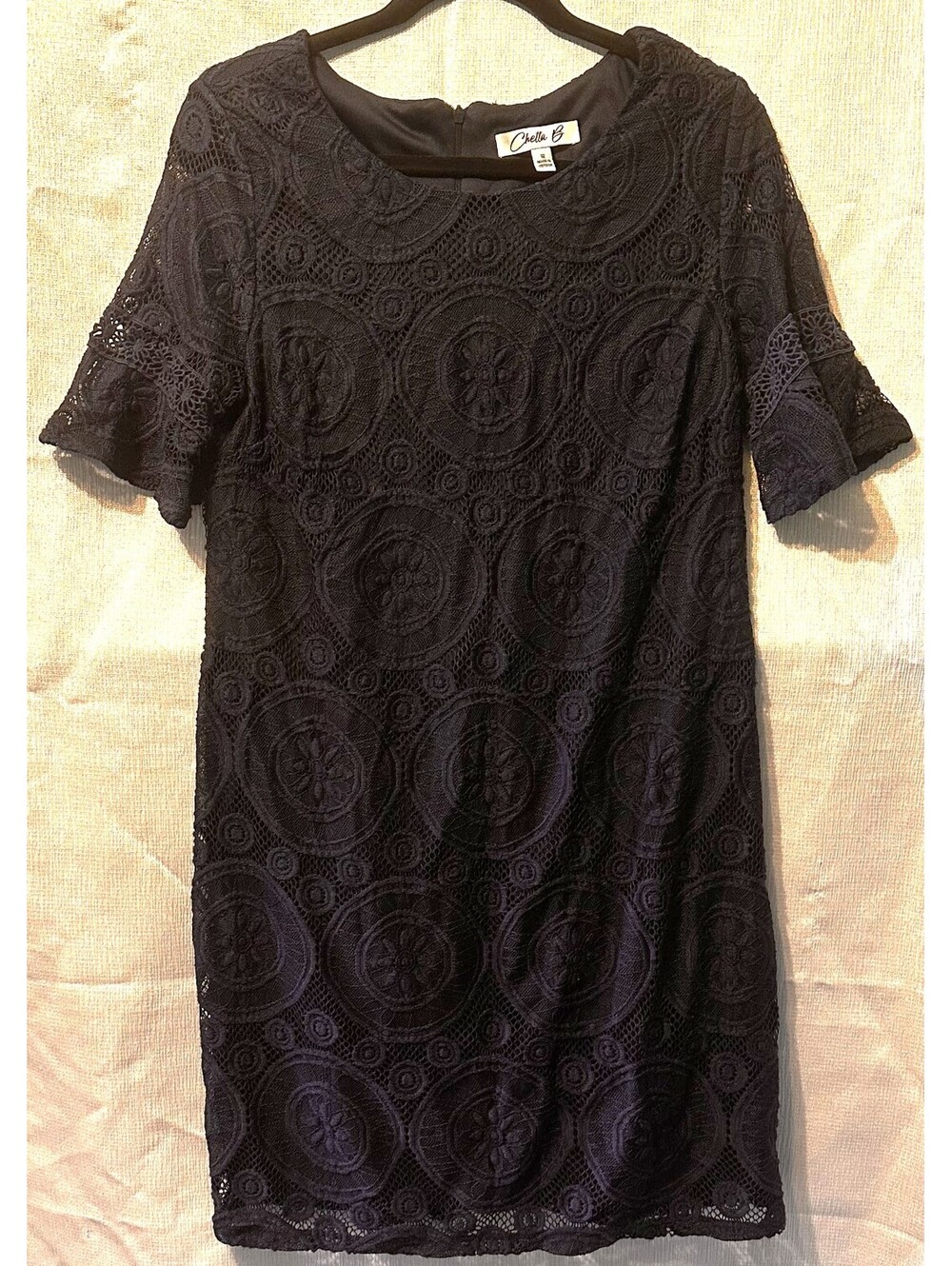 Chetta B Navy Lace Dress Size 12